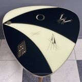 Triangular glass table from the 1960s