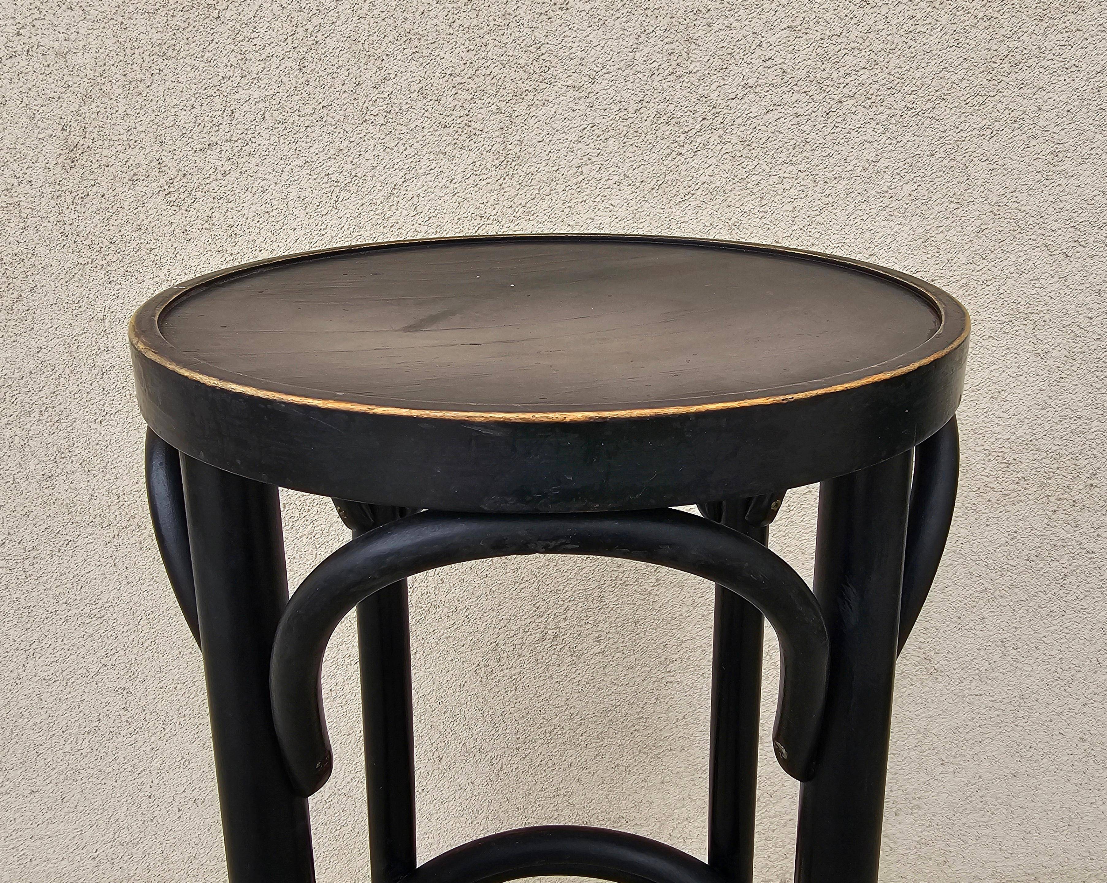 Vintage bent beech bar stool Mundus 1970s