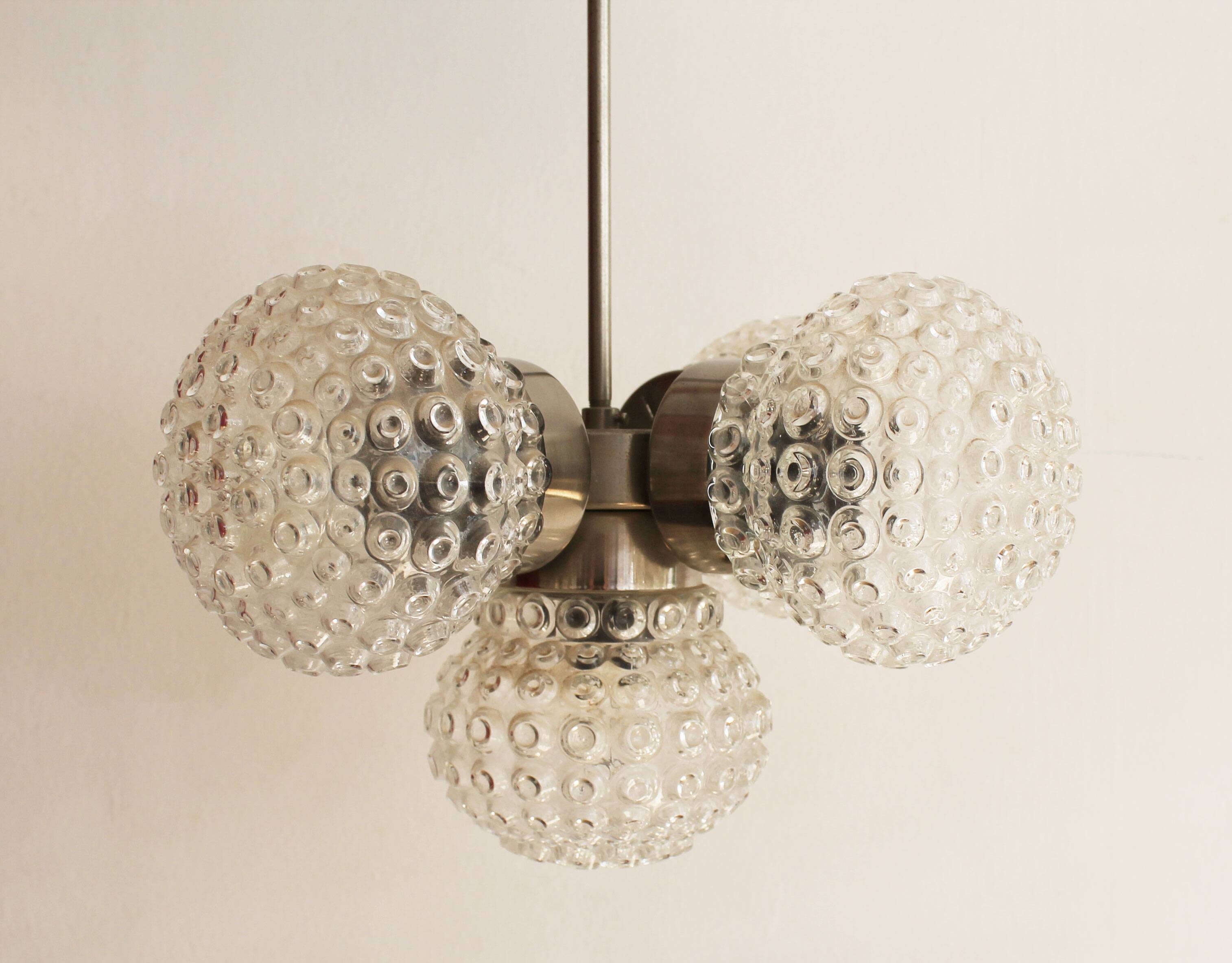 1970's Ceiling Lamp by Miroslav Cermak for Kamenicky Senov Factory