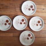 Set of 5 Sarreguemines dessert plates
