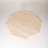 Hexagonal travertine dining table, 1970s