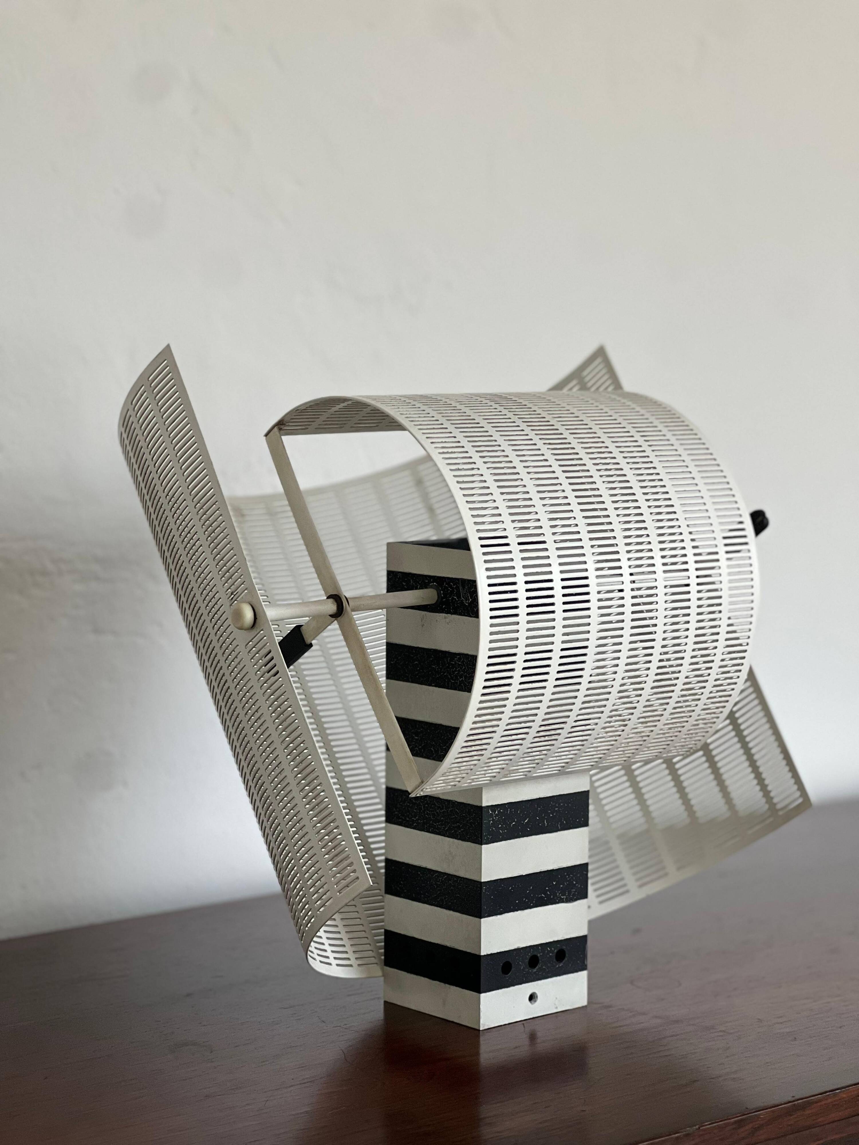 Postmodern Vintage Black White wall Lamp Shogun Mario Botta Artemide 1986 Italy