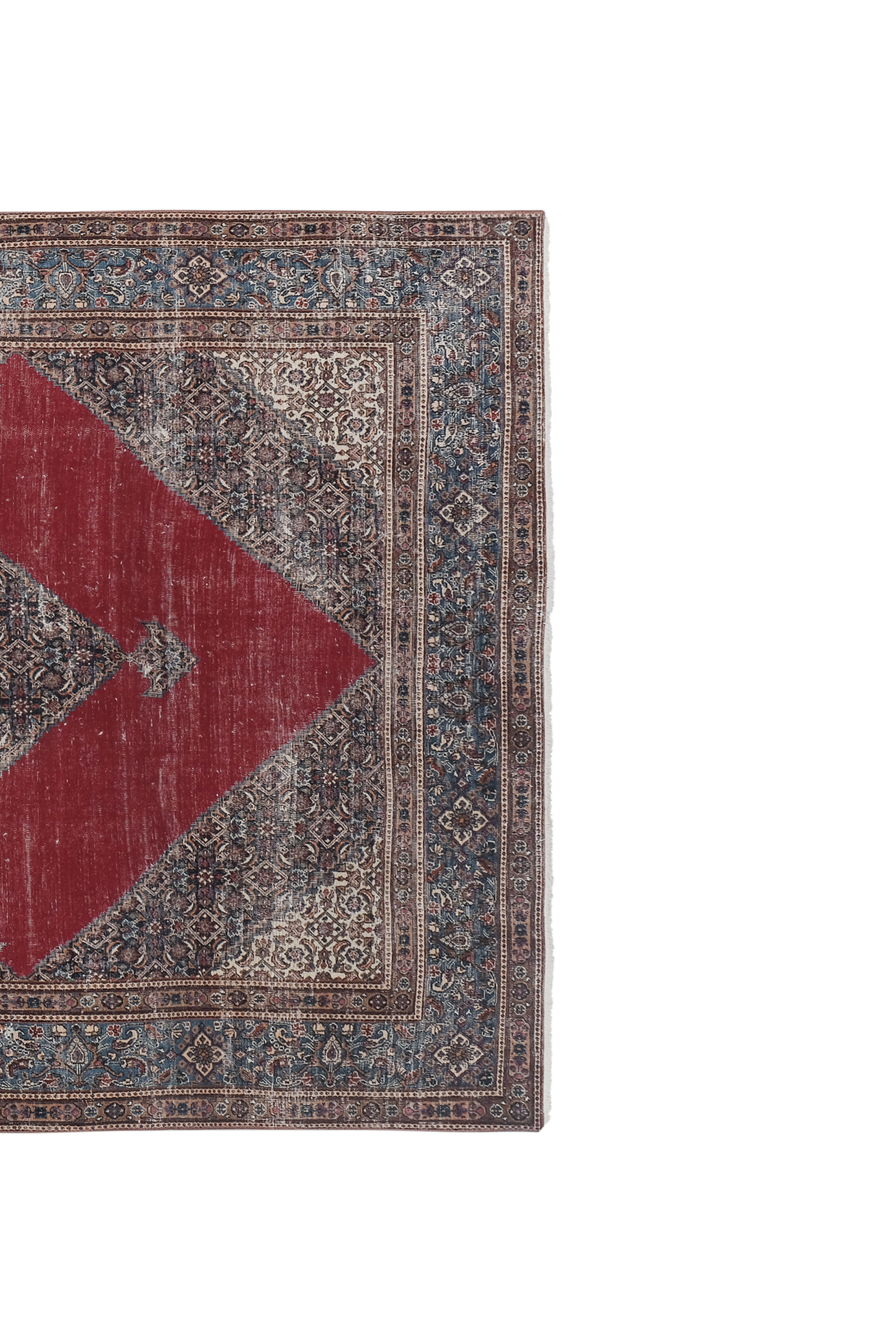 Vintage Turkish rug from Oushak, handwoven 215x323 cm