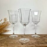 6 "octime" stemmed glasses by Luminarc France