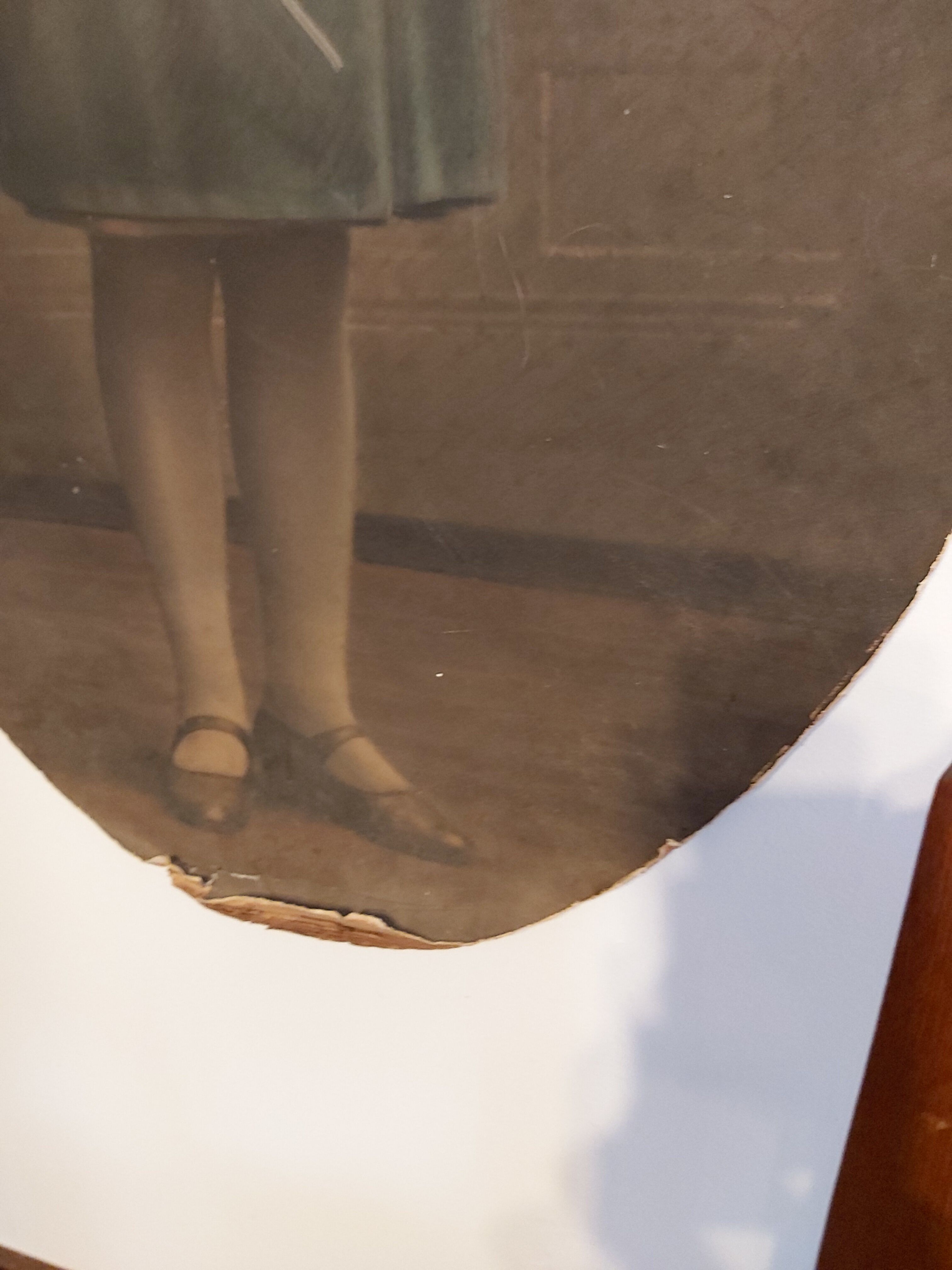 Portrait of ancestors on vintage cardboard