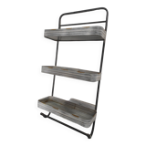 Large vintage metal 3 tier shelf