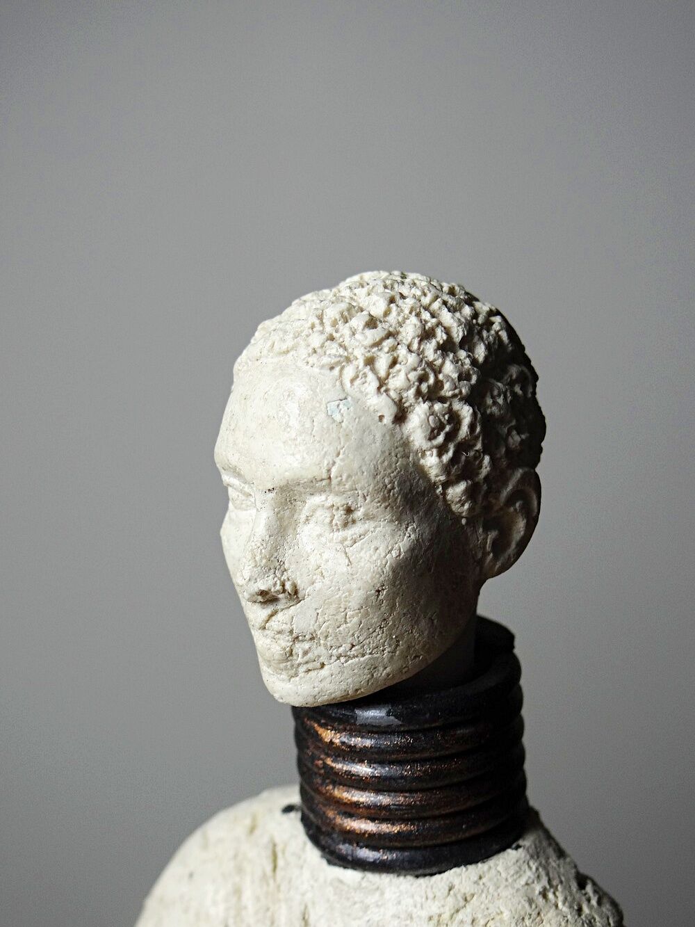 Pair of candlesticks "Akwe Priestesses" contemporary African Holländer style