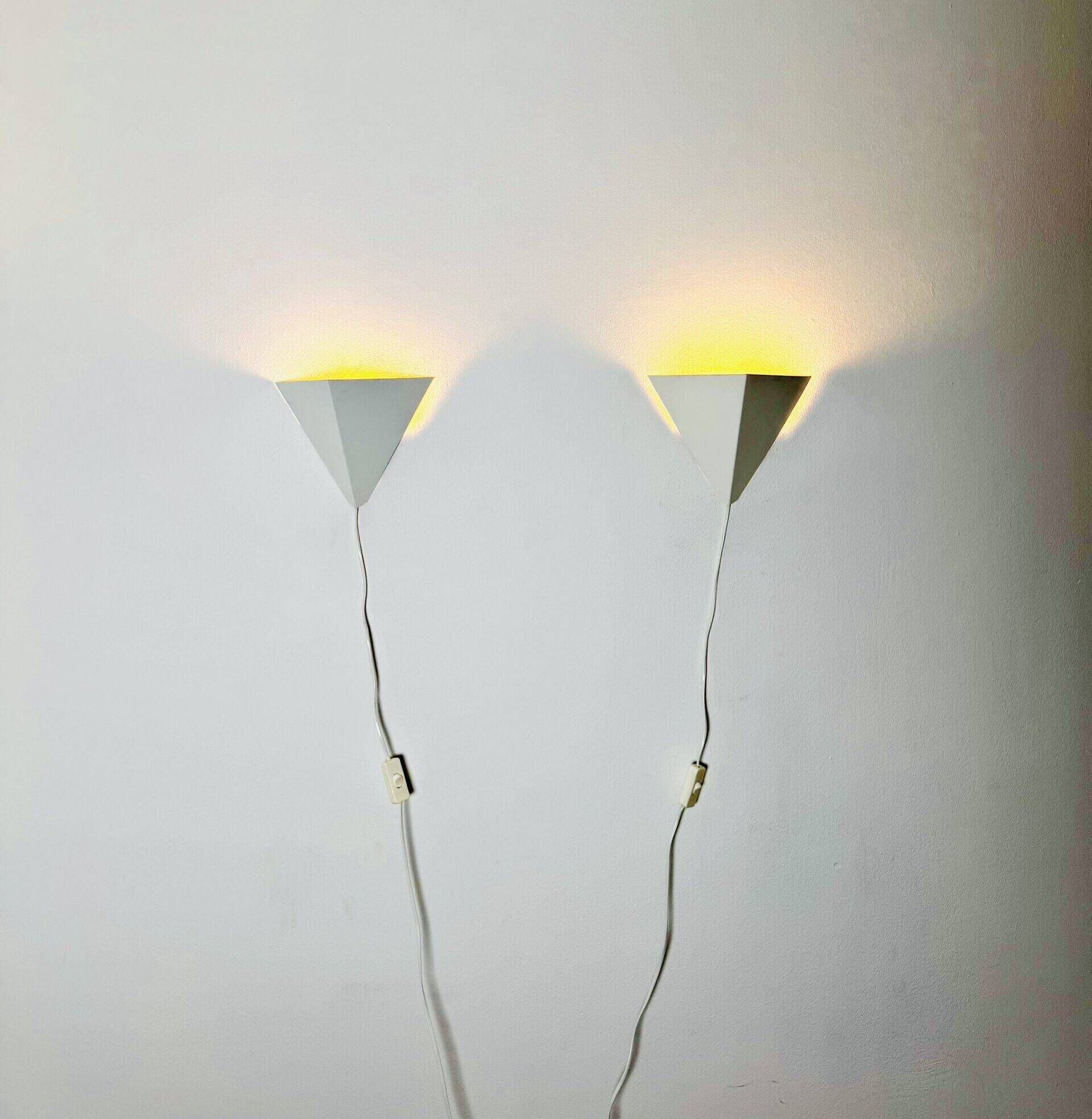 Geometric Pyramid Wall Lamps By J.J.M. Hoogervorst For Anvia Nederland, The Netherlands, 1960S