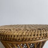 Vintage rattan and cane stool