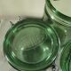 Lot 2 jars Solidex green glass