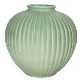 Vase en céramique verte des années 1950 conçu par giovanni gariboldi pour richard ginori