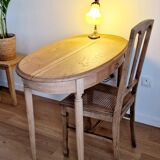 Louis XVI style oak desk console table