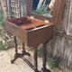 Traveling mahogany dressing table, working woman, Victorian charm - 19th century.