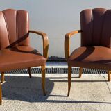 Pair of 50s bridge armchairs