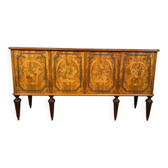 Exceptional Antique Marquetry Inlaid Hall Console / Sideboard – Circa 1900