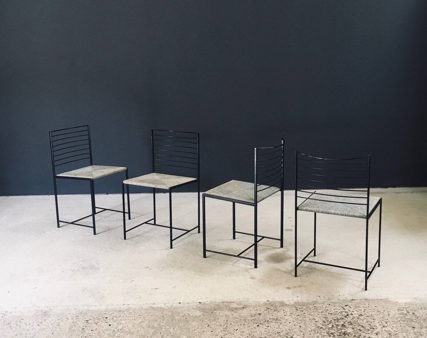 Postmodern Alice Dining Chairs from Cidue, Italy, 1980s, Set of 4