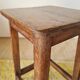 Antique farmhouse stool in solid oak – Rustic Brutalist Look
