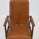 1960s Scandinavian Teak Armchair in Leatherette