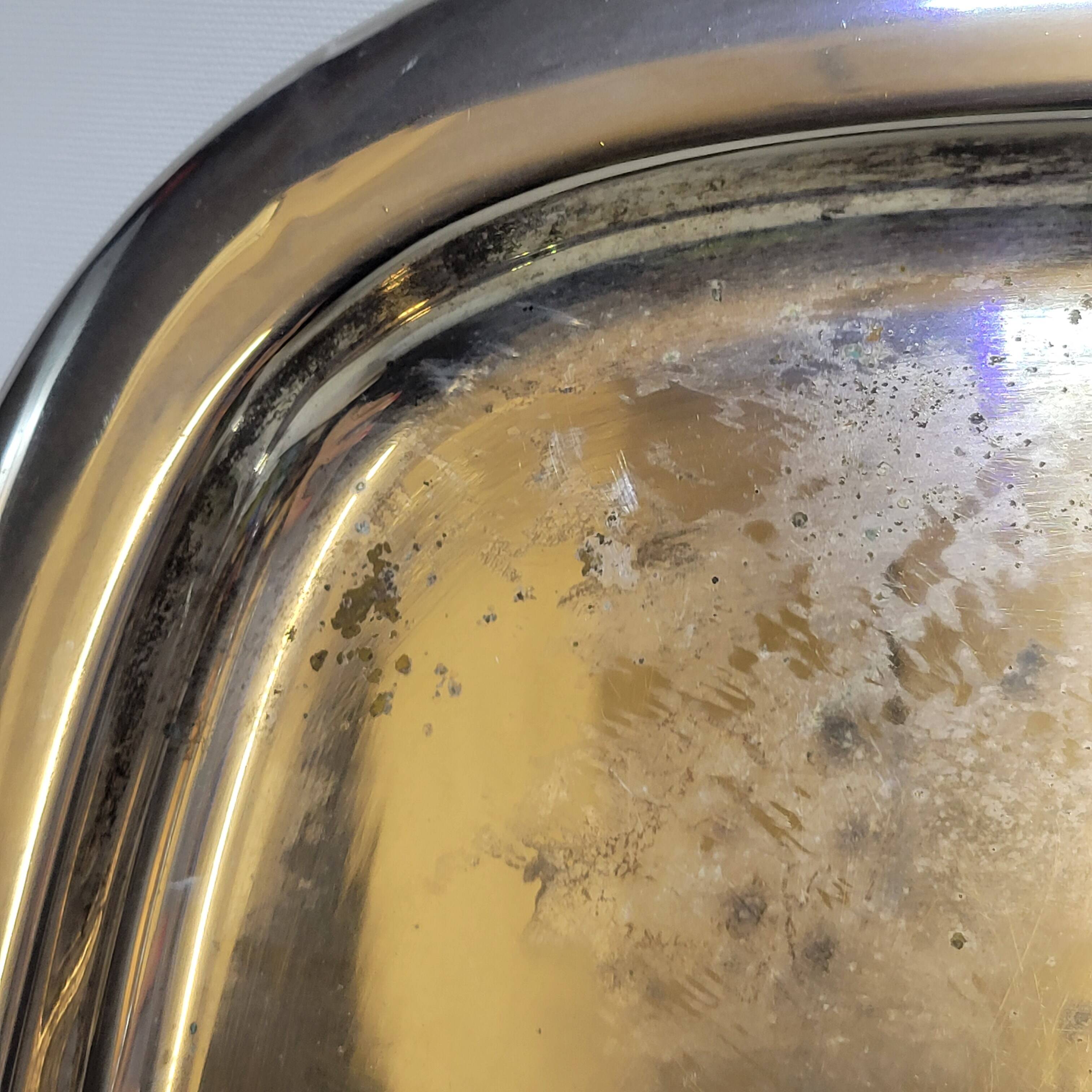 Prata Wolff Vintage Silver Metal Tray