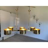 Italian Sputnik Candlestick Metal Gold Stilnovo Lelli Style