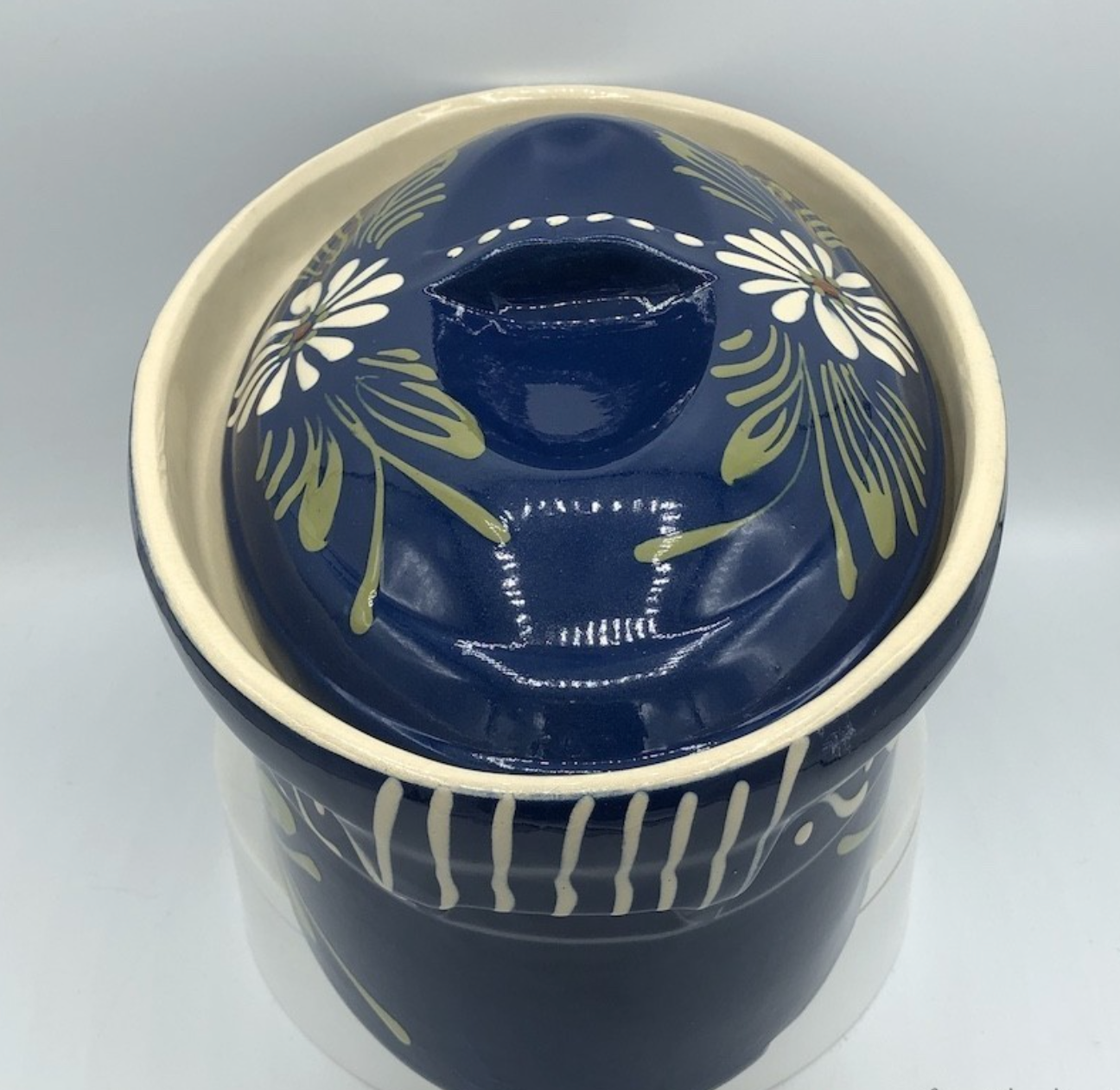 Terrine oval alsace Baeckeoffe blue