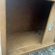 Vintage low TV unit / bookshelf sideboard with tapered legs.
