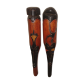 Pair of African mask Congo from 1970