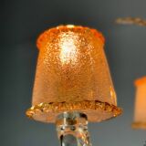 Venetian chandelier in colorless and gilded Murano glass circa 1950