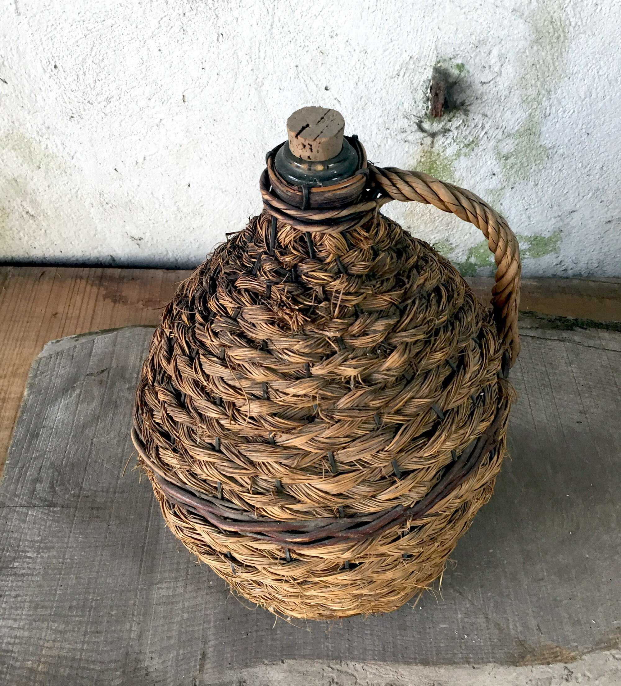 Demijohn set with wicker