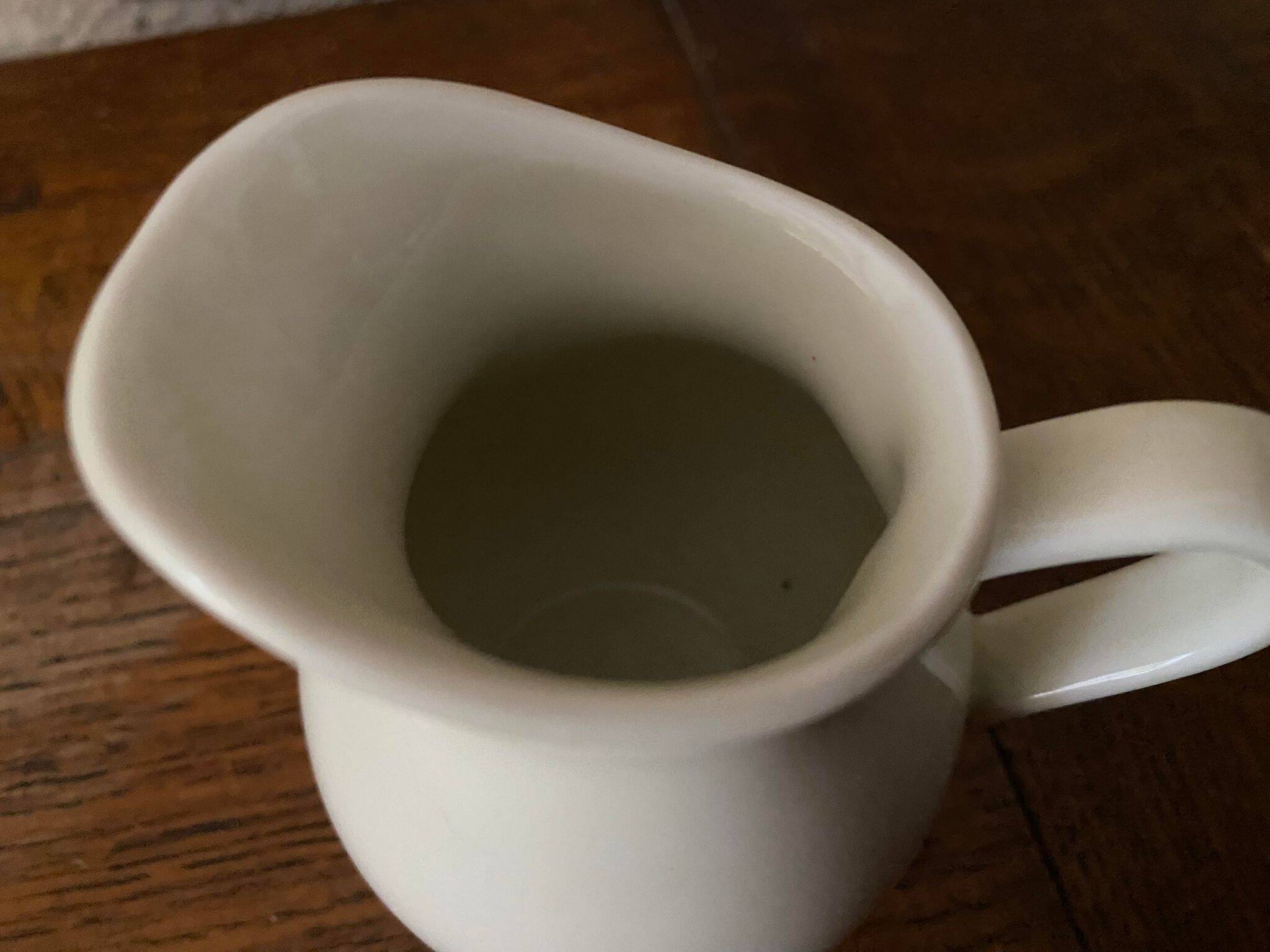 Small bistro milk jug in beige porcelain