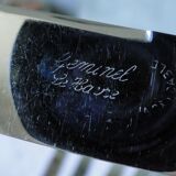 Set 10 old knives stainless blade white handle