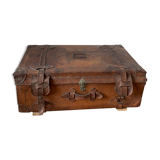 Old leather trunk
