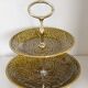Cake stand, Gien earthenware servant, antique ceramic