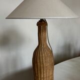 Lamp cabanon Provence in woven wicker basket weavers 1950