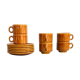 Ensemble de 6 tasses à café et coupelles italiennes Pagnossin Treviso