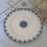 6 old flat plates mismatched iron earth