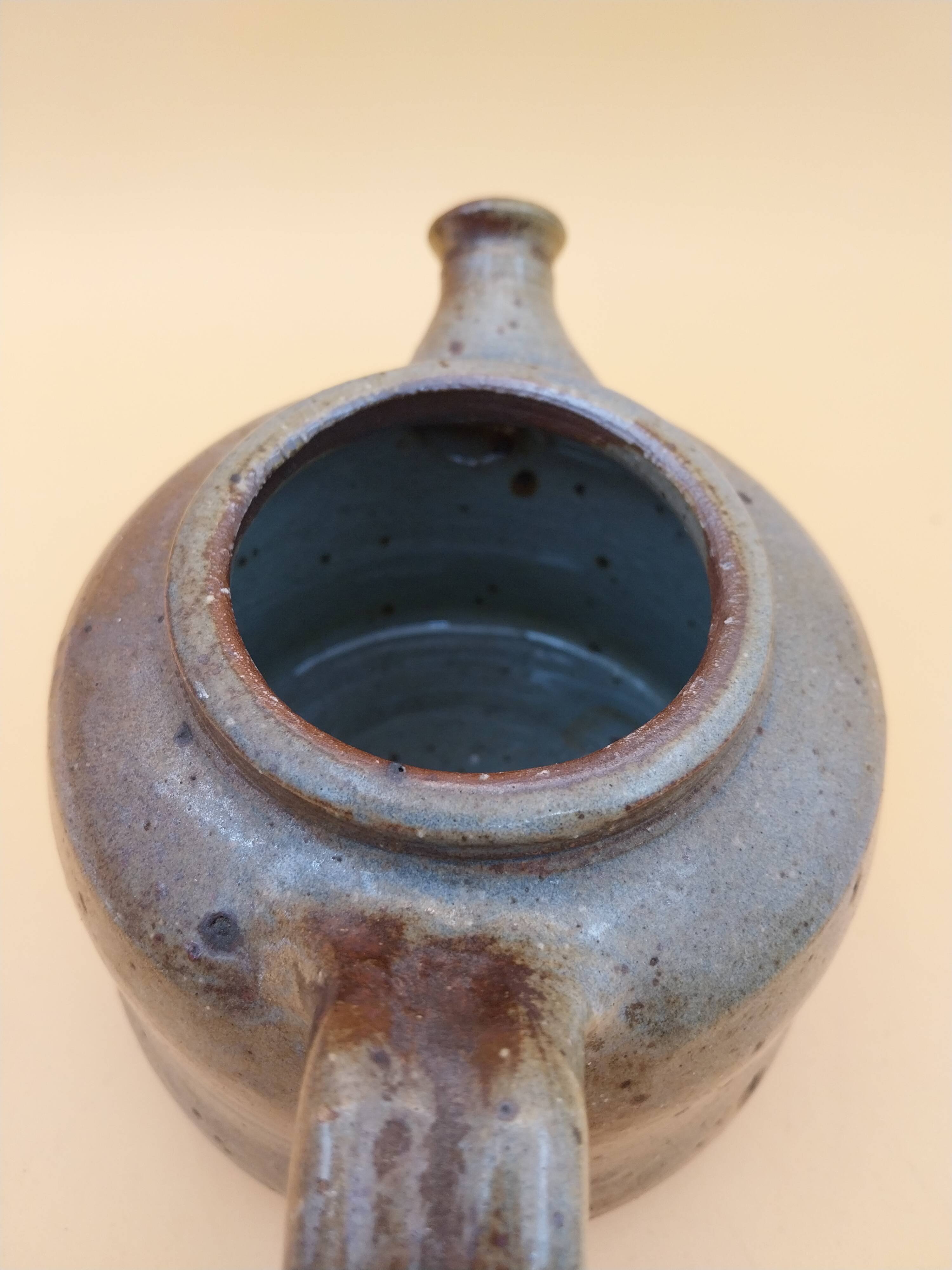 Ceramic stoneware teapot signed Francis Leloup