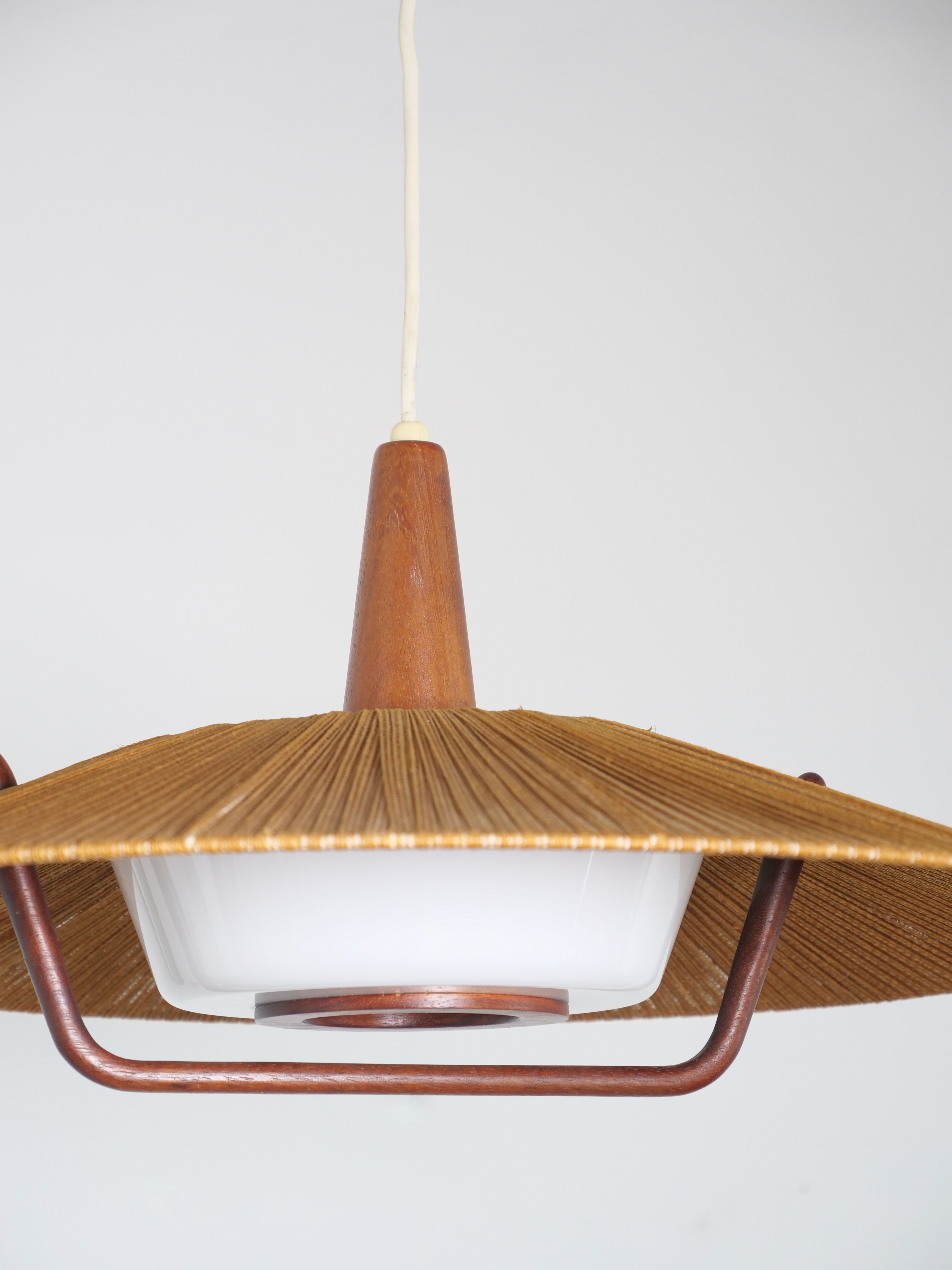 Rope and teak teak hanging lamp teuchde leuchten
