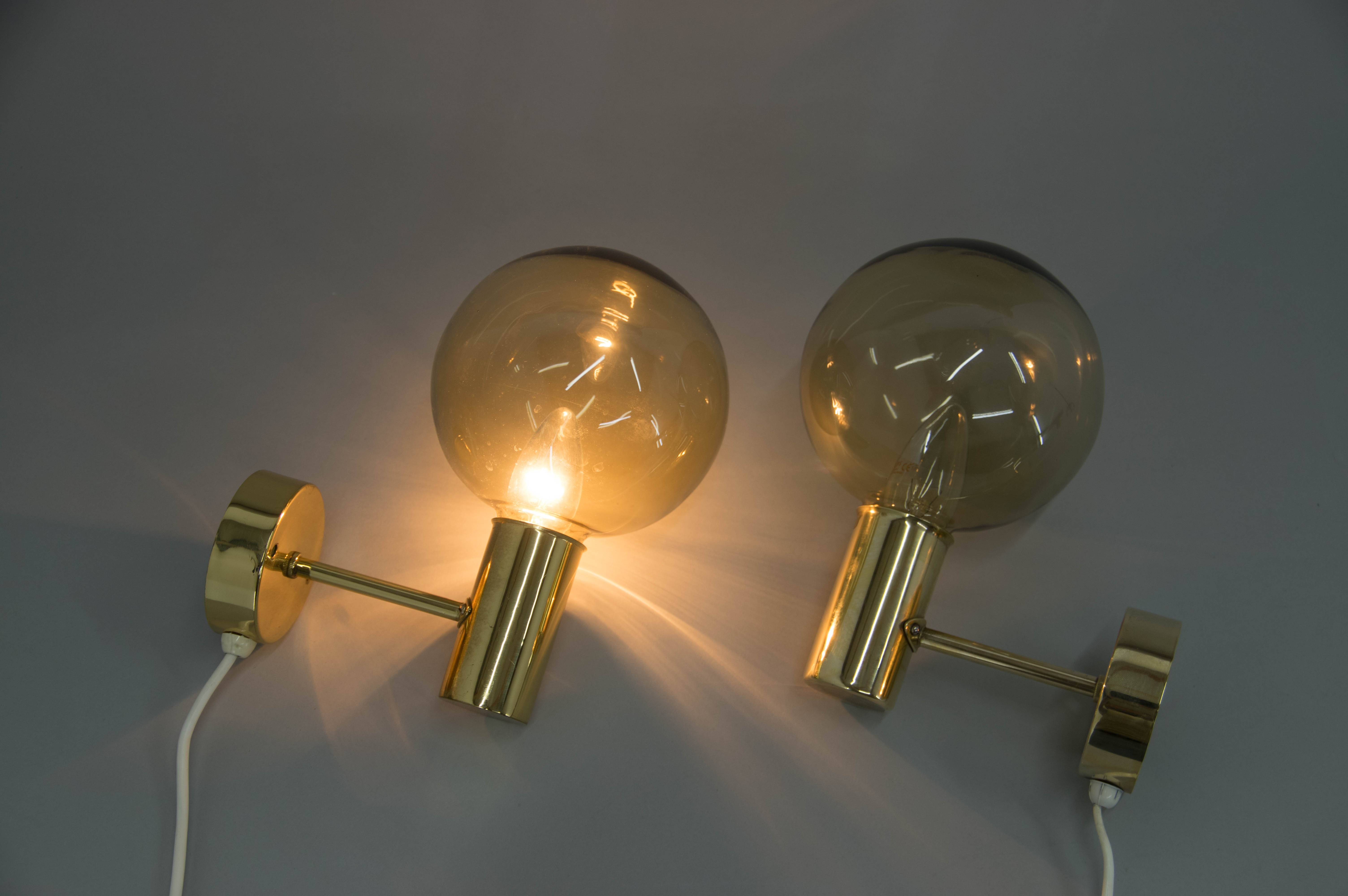 Set of Two Hans-Agne Jakobsson Wall Lamps, 1960s