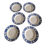 Set of 6 Badonviller Nil Model soup plates