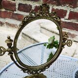 Miroir psyché en laiton