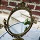 Brass psyche mirror