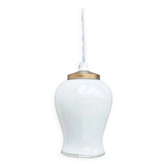 Vintage opaline portable lamp