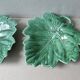 Set of 2 leaf-shaped bowls, Sarreguemines France