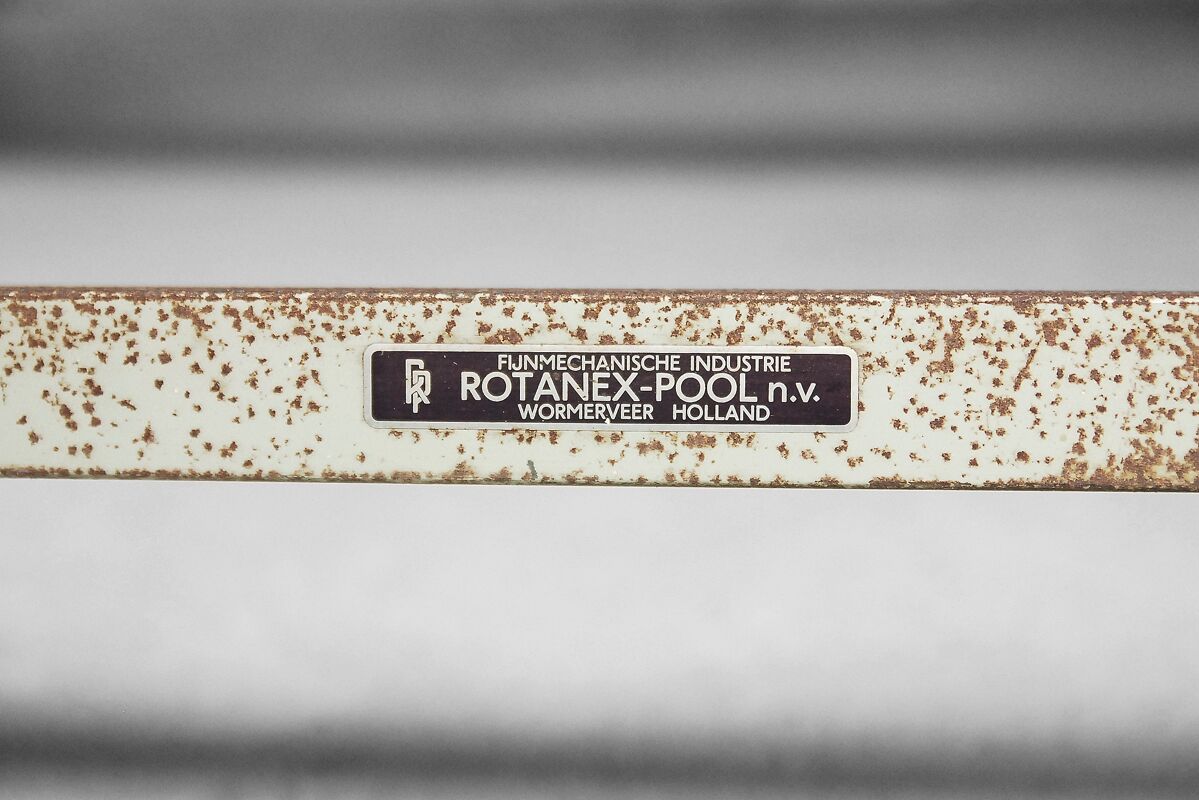 Dutch industrial drawing or architect's table witch lamp from rotanex-pool, 1950s