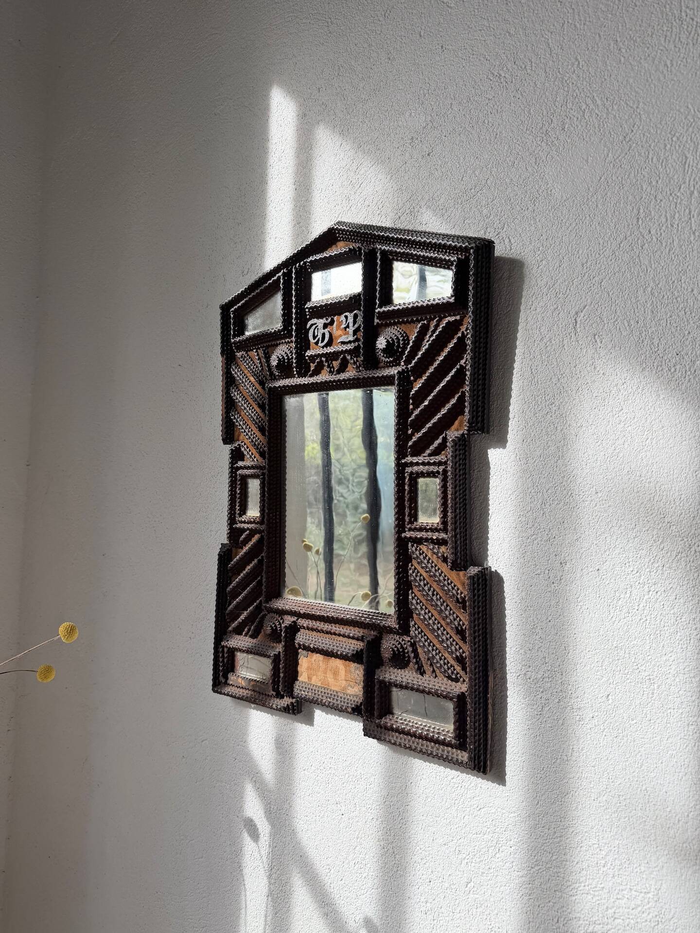 Tramp Art Mirror 1903