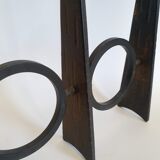 Black wrought iron candle holder 50s
