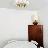 1 of 2 Brass Sputnik Flush Lamps by Kaiser Leuchten