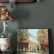 Michel Pabois - Parisian Terrace - Oil on canvas.