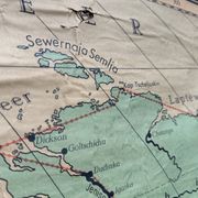 Karl Wenschow German 1950’s Very Large Canvas Map